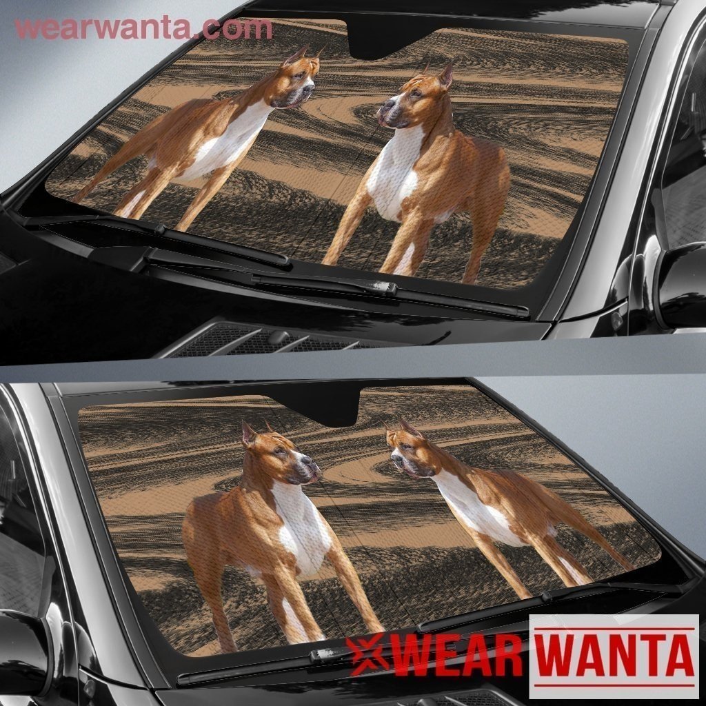Stafford Dog Breed Car Sun Shade Funny Stafford Owner-Gear Wanta