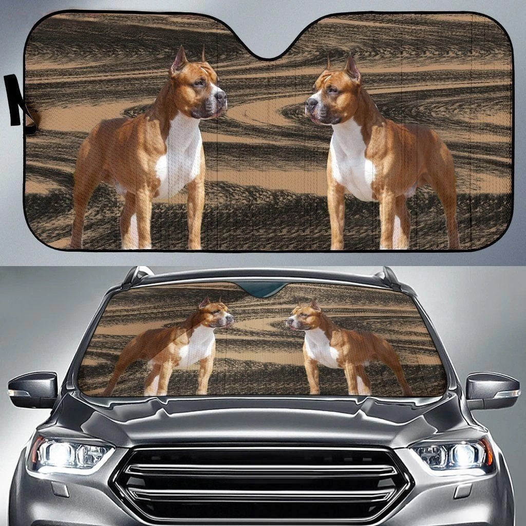 Stafford Dog Breed Car Sun Shade Funny Stafford Owner-Gear Wanta