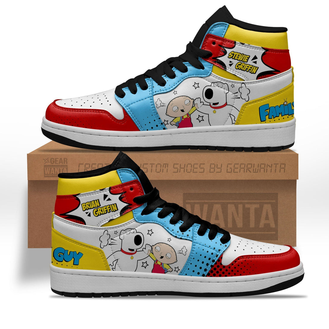 Stewie Griffin and Brian Griffin JDs Sneakers Custom Family Guy Shoes-Gear Wanta