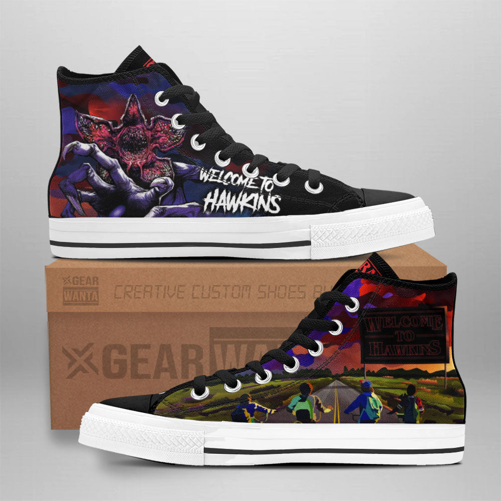Stranger Things Hawkins High Top Shoes Custom-Gear Wanta