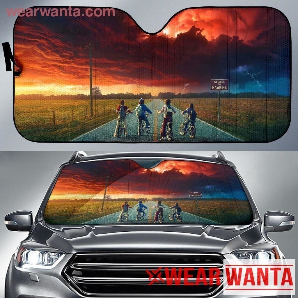 Stranger Things Street & Sky Car Sun Shade-Gear Wanta