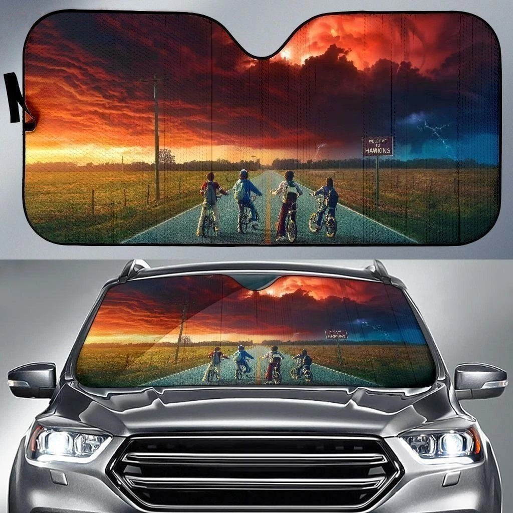 Stranger Things Street & Sky Car Sun Shade-Gear Wanta