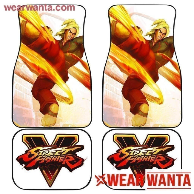 Street Fighter V Ken Car Floor Mats For-Gear Wanta