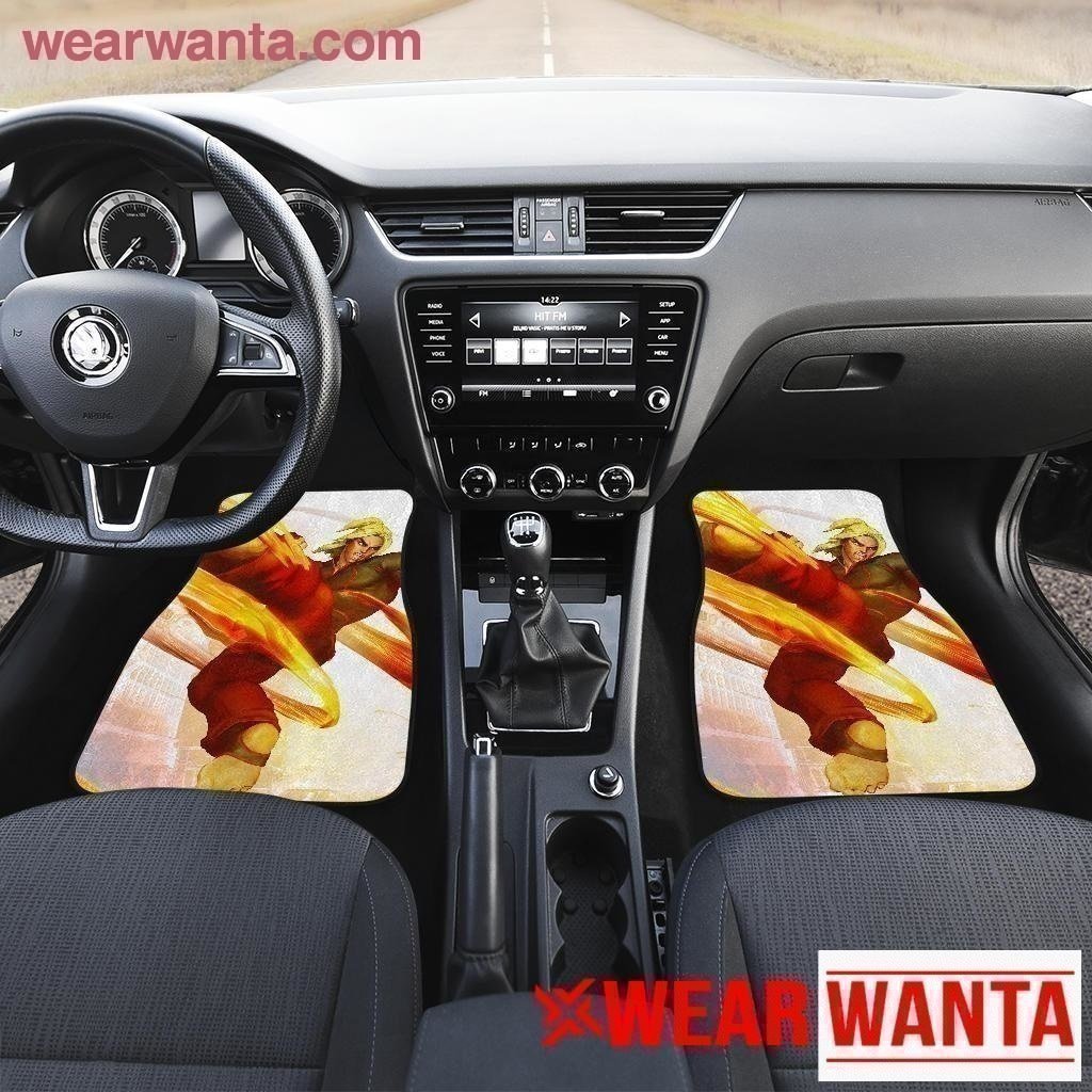 Street Fighter V Ken Car Floor Mats For-Gear Wanta