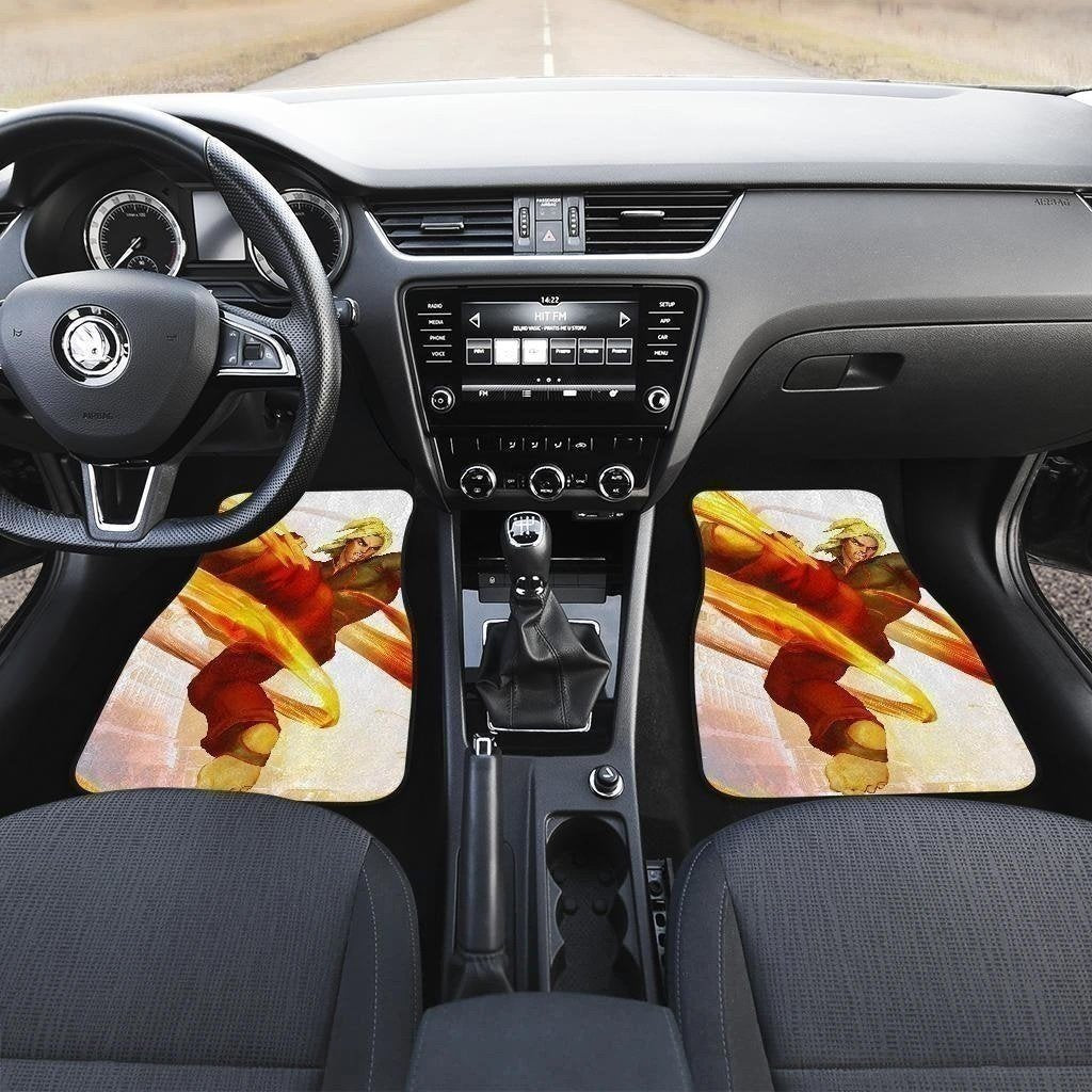 Street Fighter V Ken Car Floor Mats For-Gear Wanta