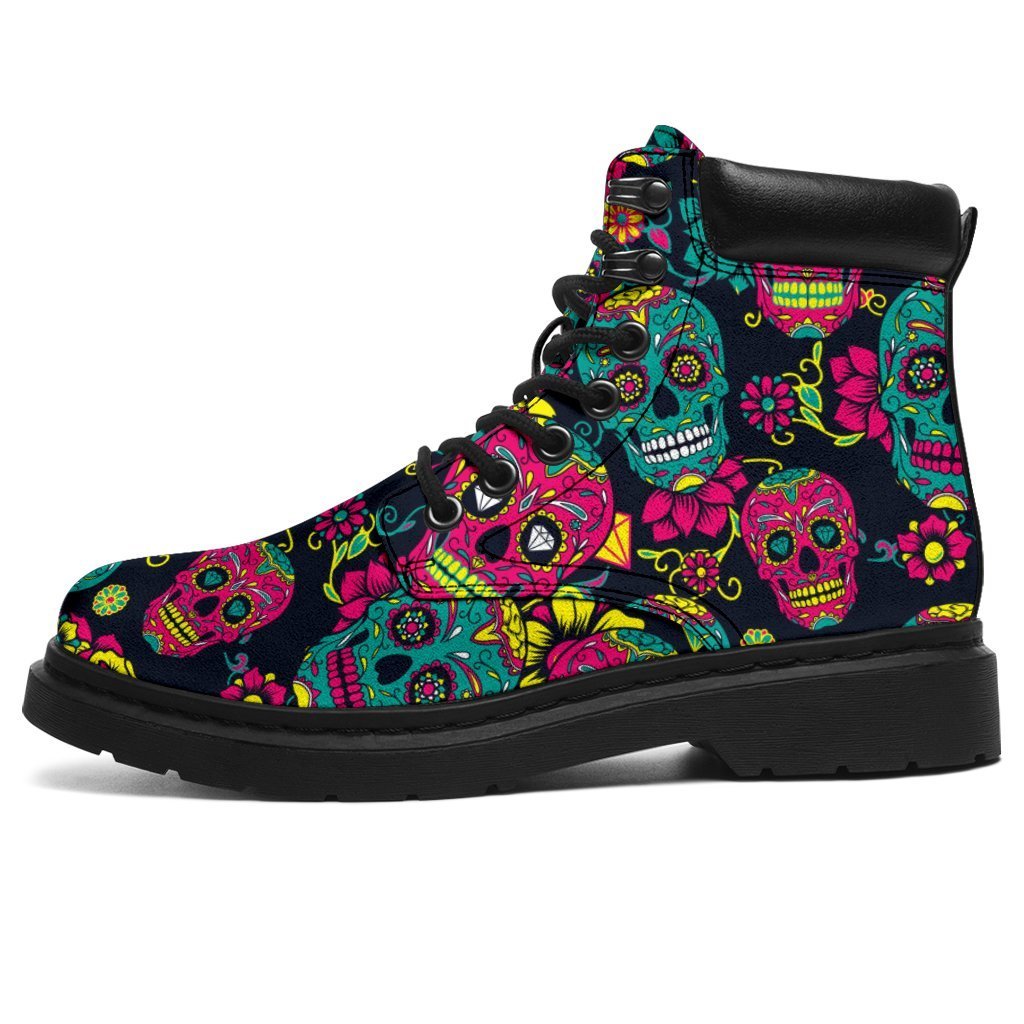 Sugar Skull Boots Shoes Gift Idea-Gear Wanta