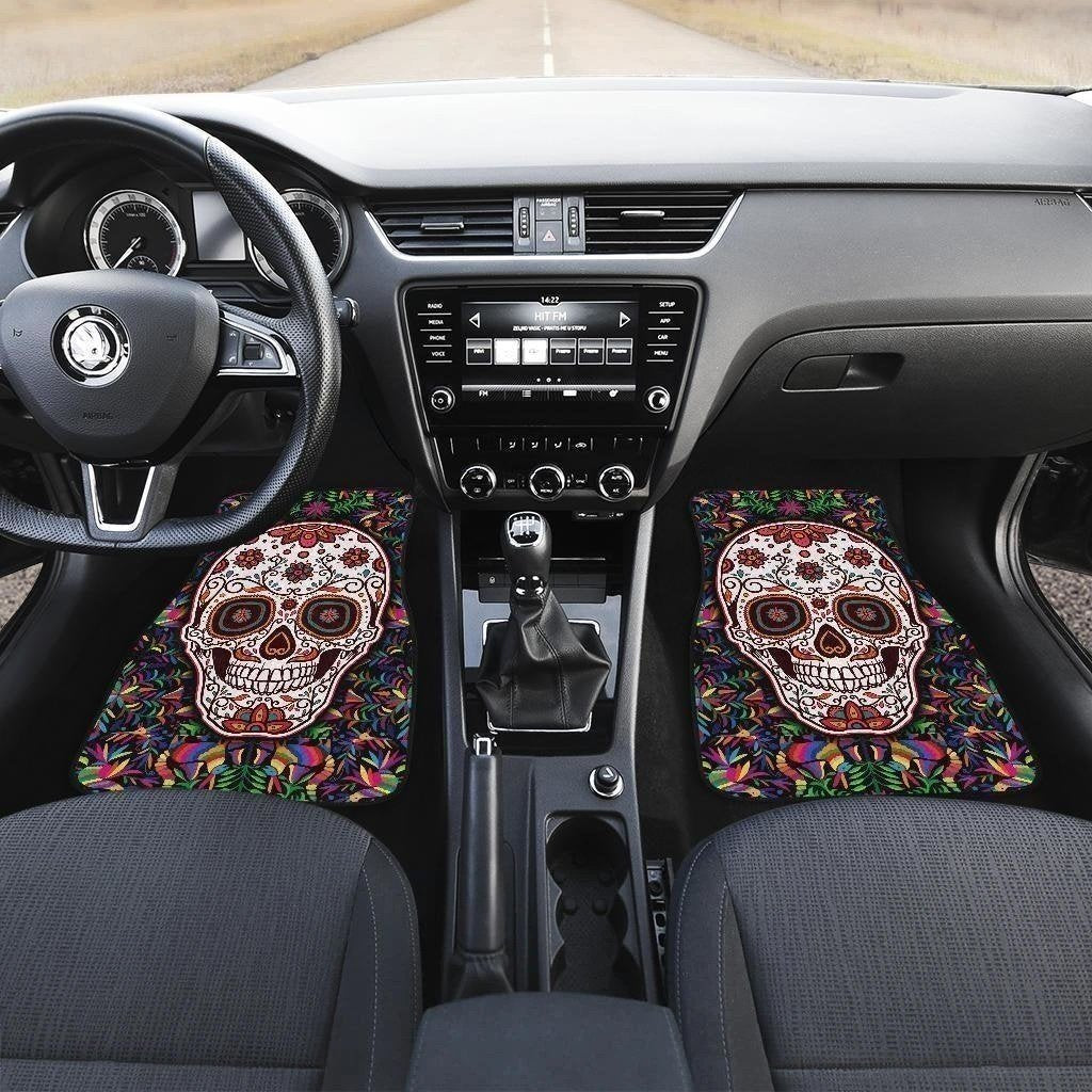 Sugar Skull Car Floor Mats Gift Idea-Gear Wanta