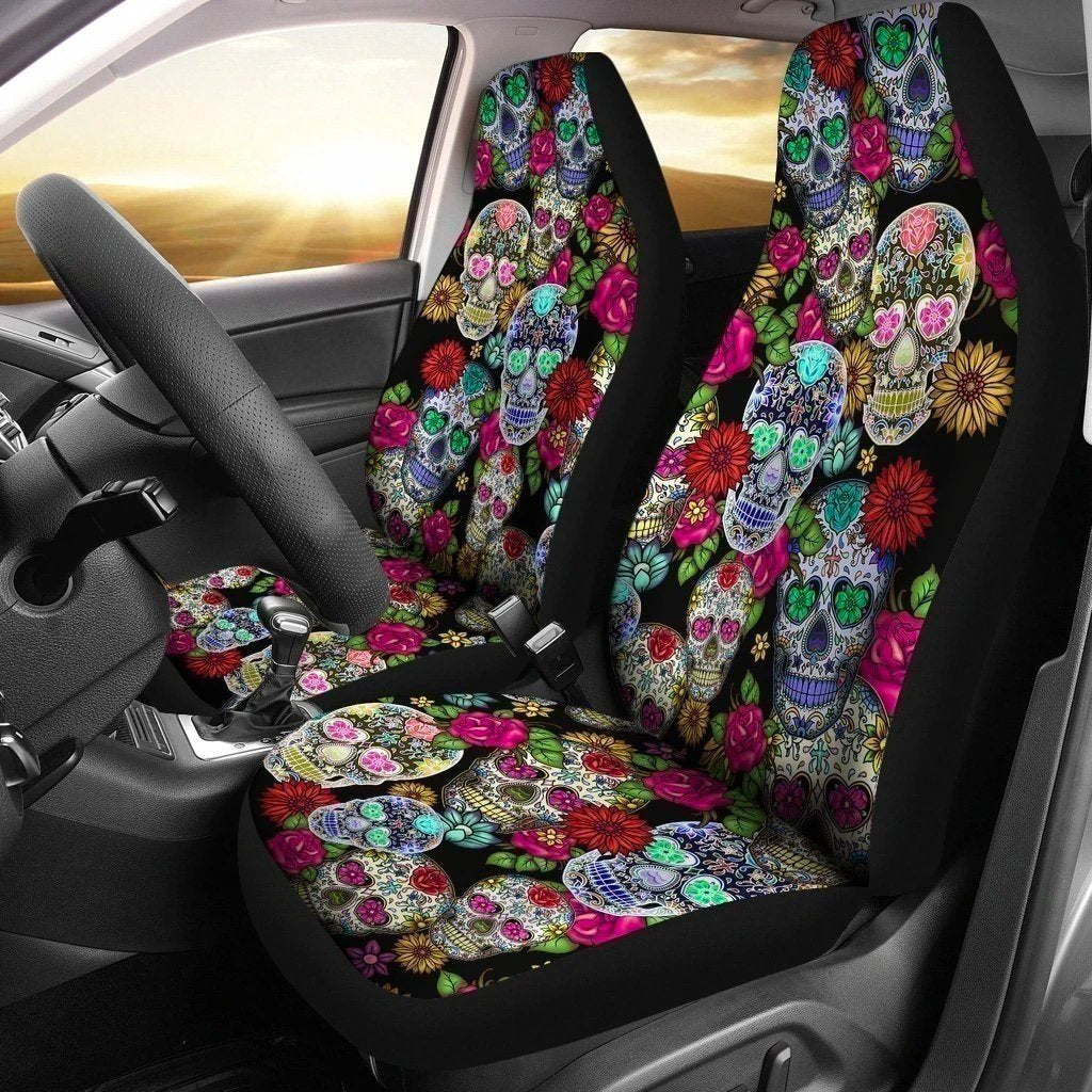 Sugar Skulls Car Seat Covers Gift Idea NH1911-Gear Wanta