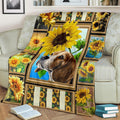 Sunflower Beagle Fleece Blanket Dog-Gear Wanta