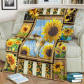 Sunflower Cat Fleece Blanket Cat-Gear Wanta