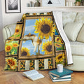 Sunflower Cat Fleece Blanket Cat-Gear Wanta