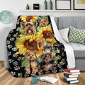 Sunflower Yorkshire Fleece Blanket Dog-Gear Wanta