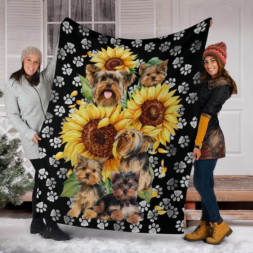 Sunflower Yorkshire Fleece Blanket Dog-Gear Wanta