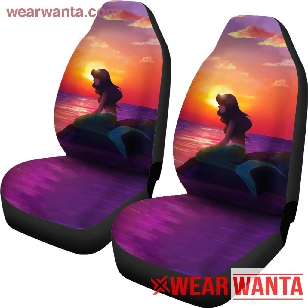 Sunset Ariel Little Mermaid Car Seat Covers Custom Idea HH11-Gear Wanta