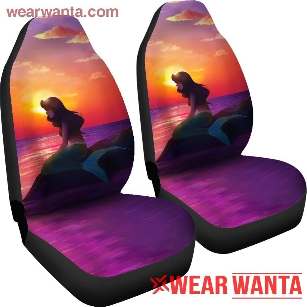 Sunset Ariel Little Mermaid Car Seat Covers Custom Idea HH11-Gear Wanta