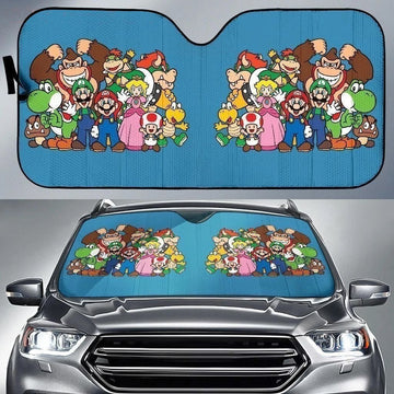 Super Mario Bros Characters Car Sun Shades-Gear Wanta