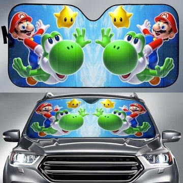 Super Mario Bros Galaxy Car Sun Shades-Gear Wanta