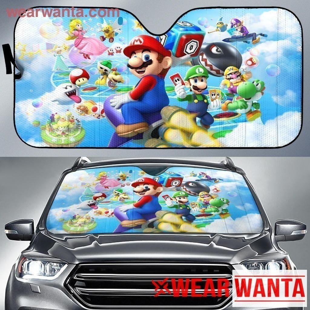 Super Mario Bros Party Car Sun Shades-Gear Wanta