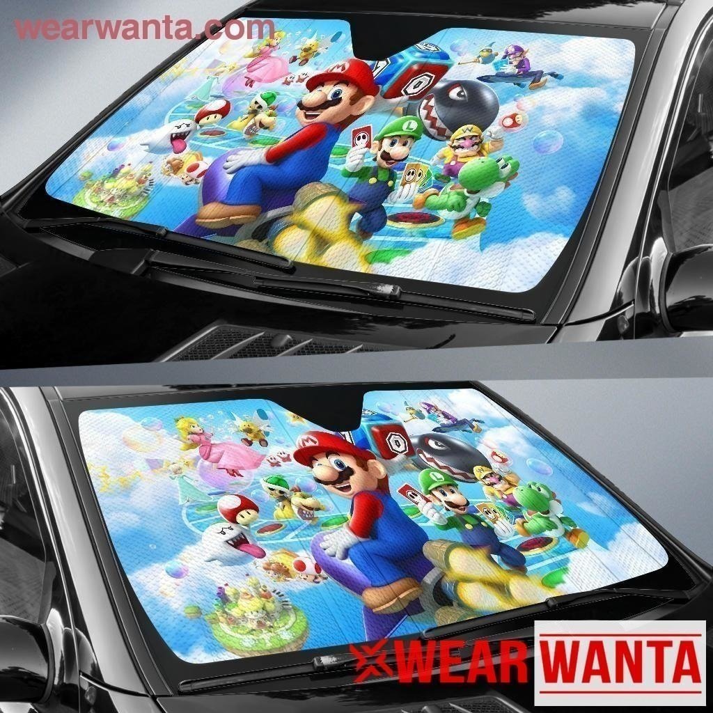 Super Mario Bros Party Car Sun Shades-Gear Wanta