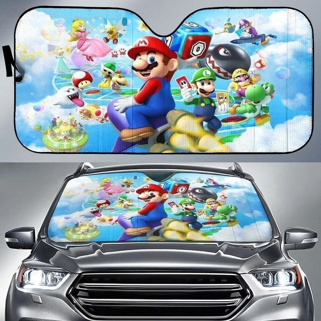 Super Mario Bros Party Car Sun Shades-Gear Wanta