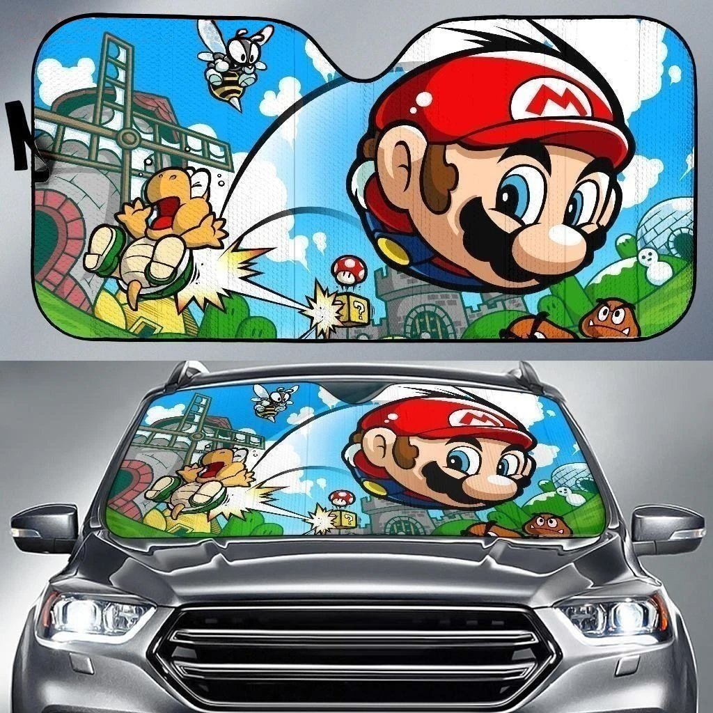 Super Mario Bros Pinball Land Car Sun Shades-Gear Wanta