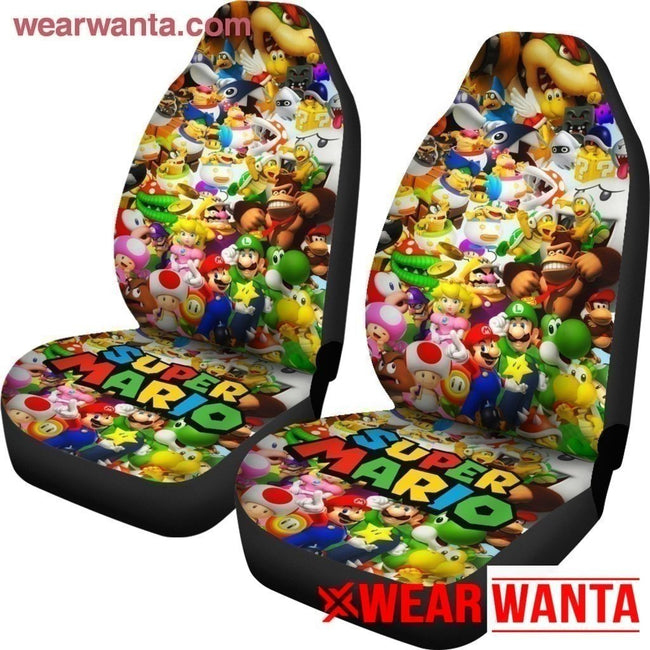 Super Mario Characters Car Seat Covers MN05-Gear Wanta