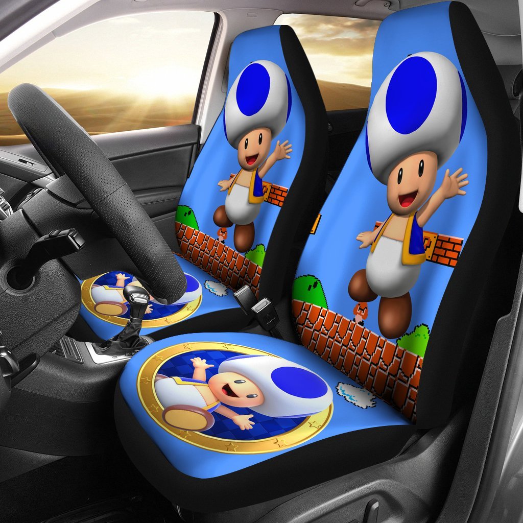 Super Mario Toad Car Seat Covers Funny Gift Idea NH05-Gear Wanta