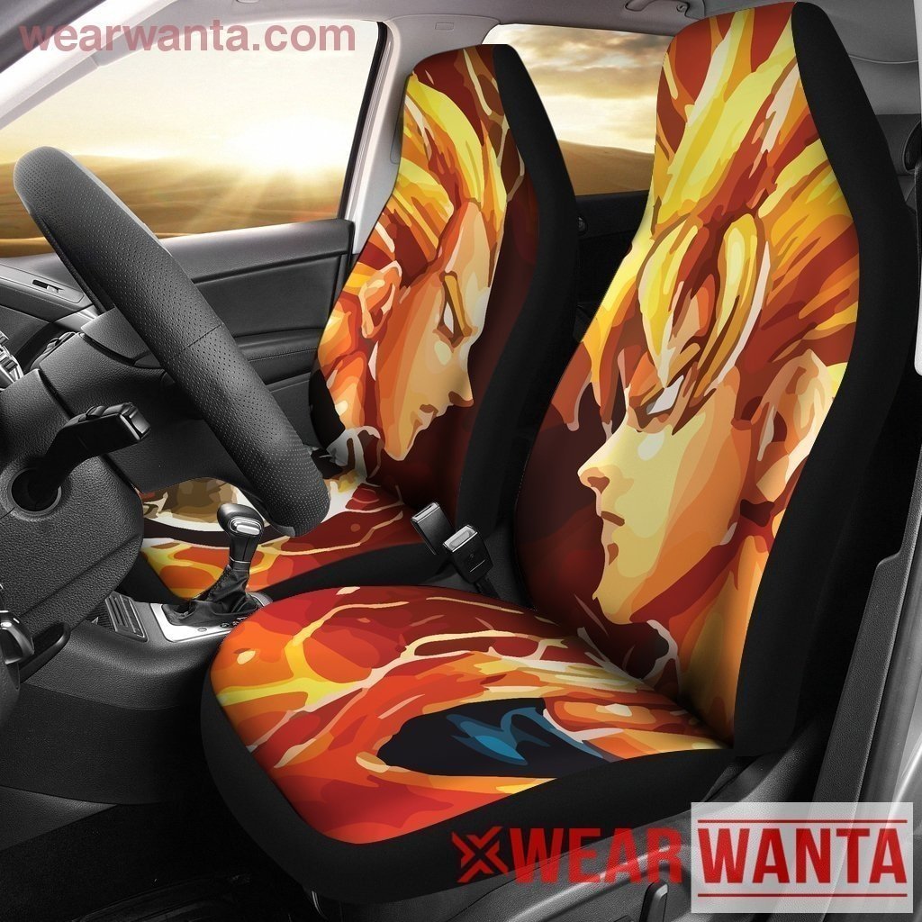 Super Saiyan Vegeta vs Goku Car Seat Covers Fan Dragon Ball NH1911-Gear Wanta