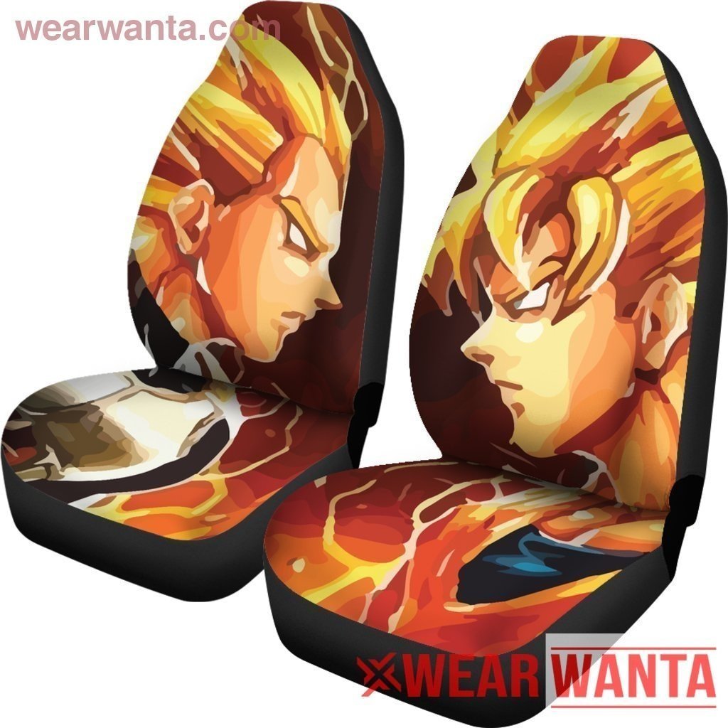 Super Saiyan Vegeta vs Goku Car Seat Covers Fan Dragon Ball NH1911-Gear Wanta