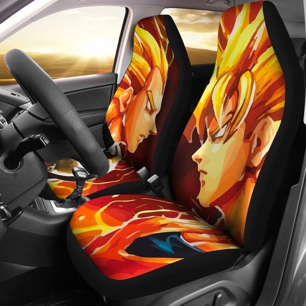 Super Saiyan Vegeta vs Goku Car Seat Covers Fan Dragon Ball NH1911-Gear Wanta