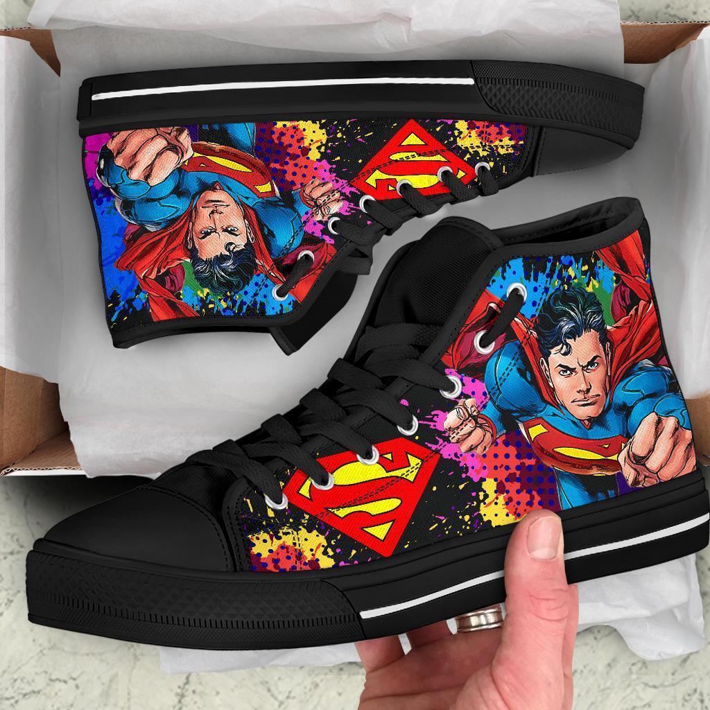 Superman Comic High Top Shoes Custom Idea-Gear Wanta