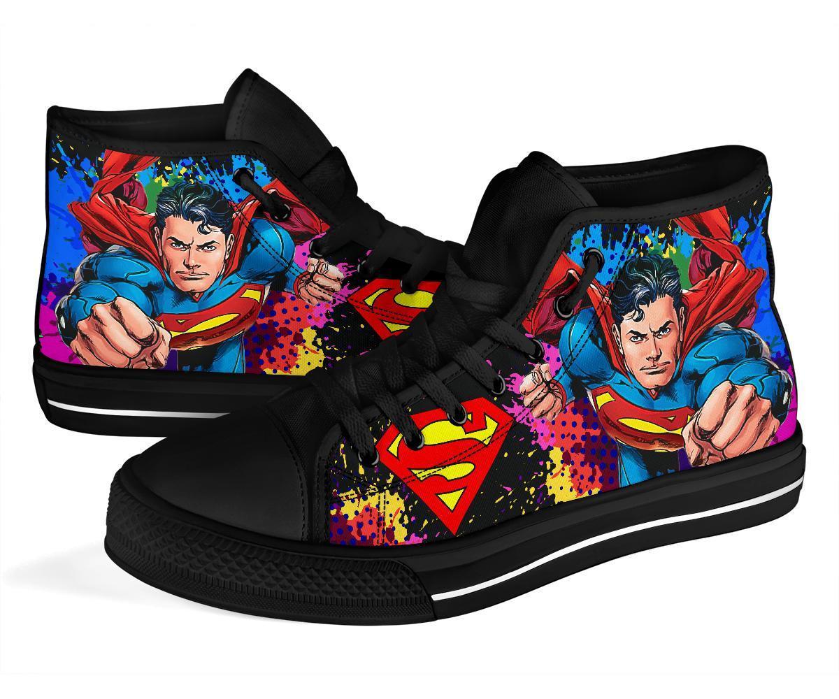 Superman Comic High Top Shoes Custom Idea-Gear Wanta
