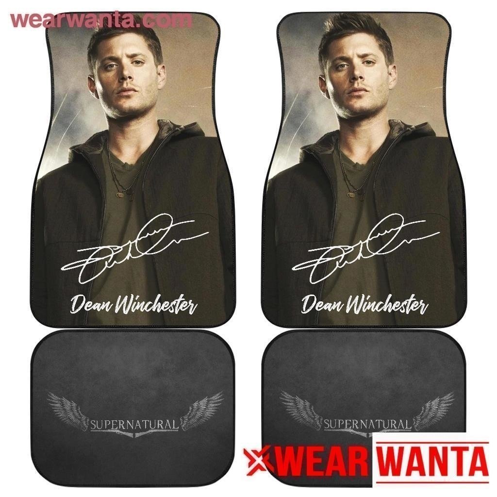 Supernatural Dean Winchester Car Floor Mats Custom Signature-Gear Wanta