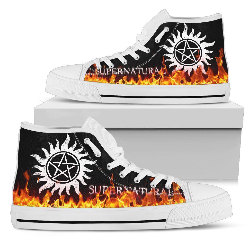 Supernatural Sneakers Fire High Top Shoes Custom Idea-Gear Wanta