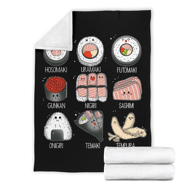 Sushi Names Fleece Blanket Funny For Sushi Lover-Gear Wanta