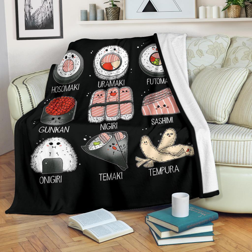 Sushi Names Fleece Blanket Funny For Sushi Lover-Gear Wanta