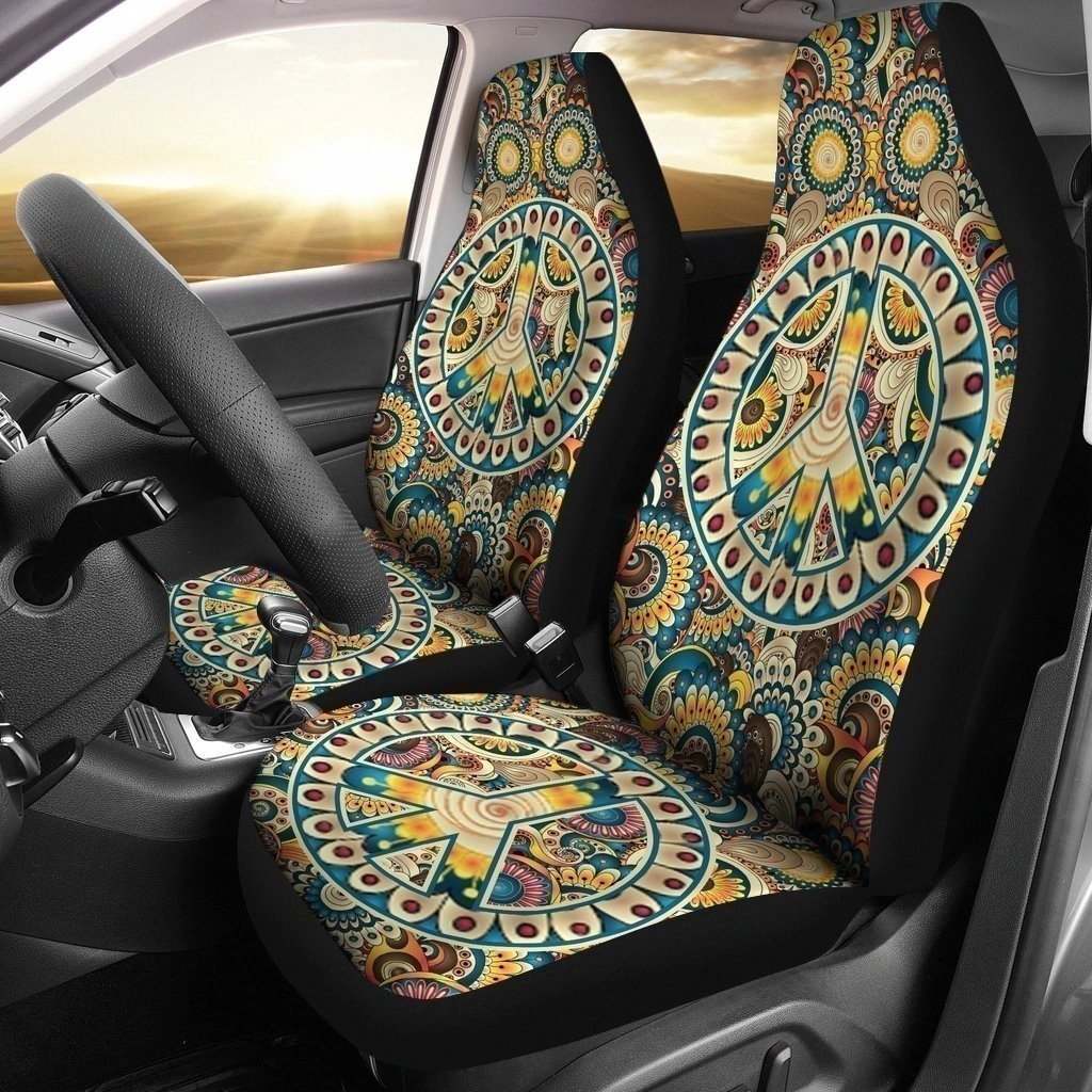 Symbol Peace Hippie Auto Car Seat Covers NH09-Gear Wanta