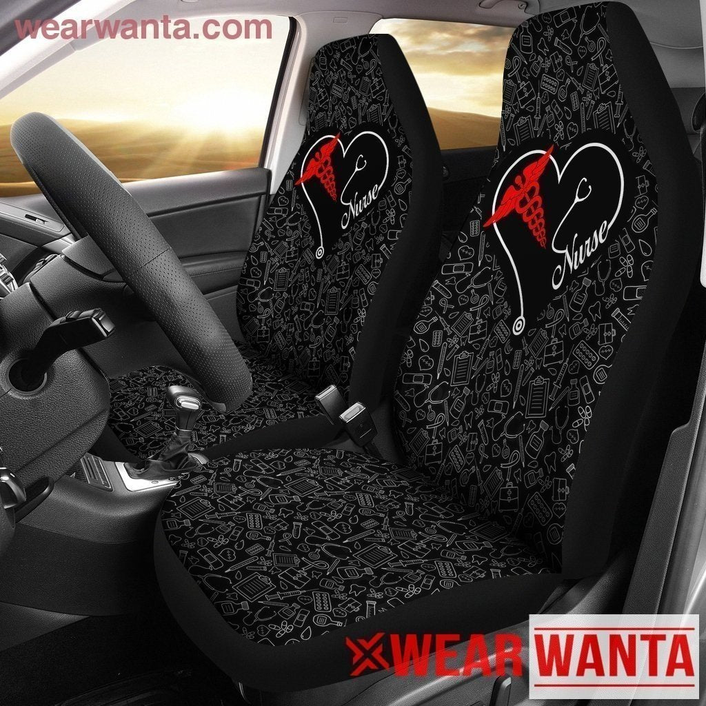 Symbol Stethoscope Nurse Heart Car Seat Covers Gift Idea Nh1911-Gear Wanta