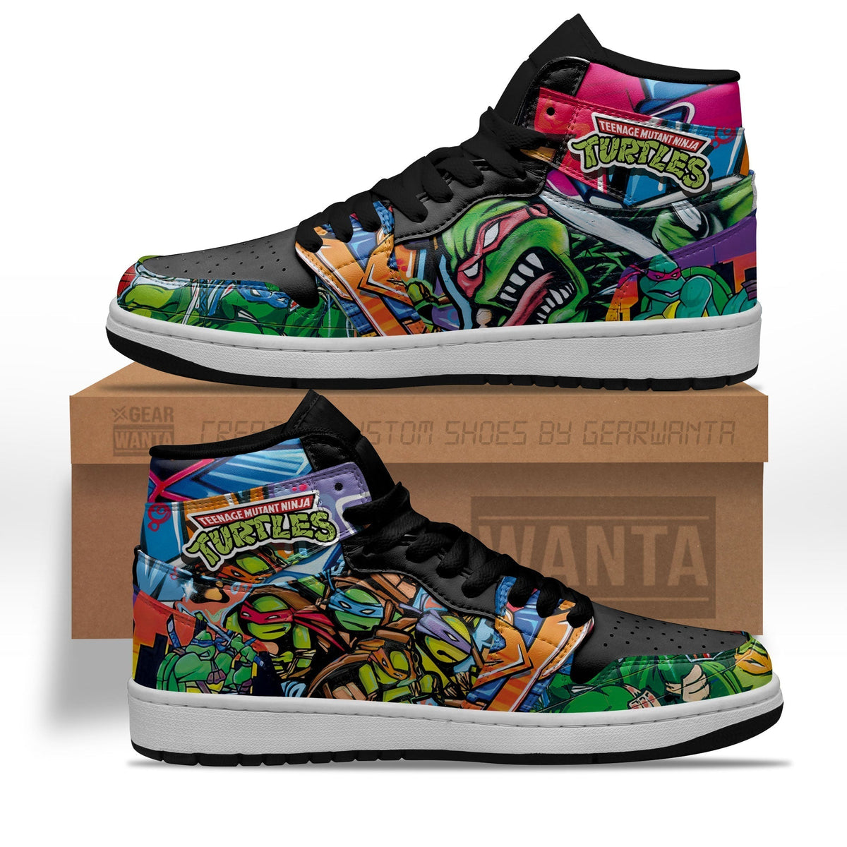 Teenage Mutant Ninja Turtles Sneakers Custom Graffiti Style-Gear Wanta