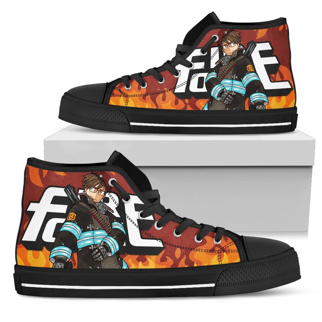 Takehisa Hinawa Fire Force Sneakers Anime High Top Shoes Fan PT20-Gear Wanta