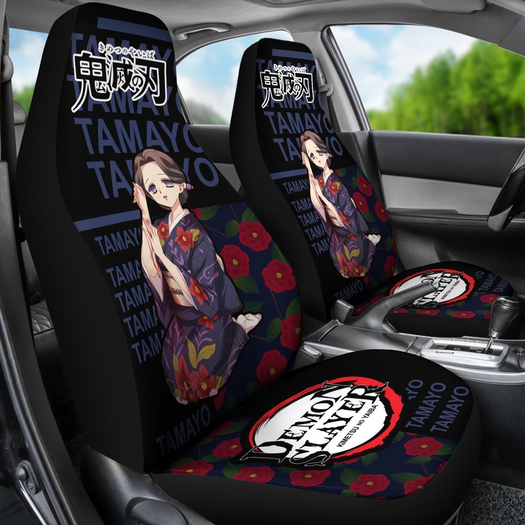 Tamayo Demon Slayer Car Seat Covers Custom Anime Car Accessories-Gear Wanta