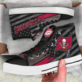 Tampa Bay Buccaneers High Top Shoes Custom American Flag Sneakers-Gear Wanta