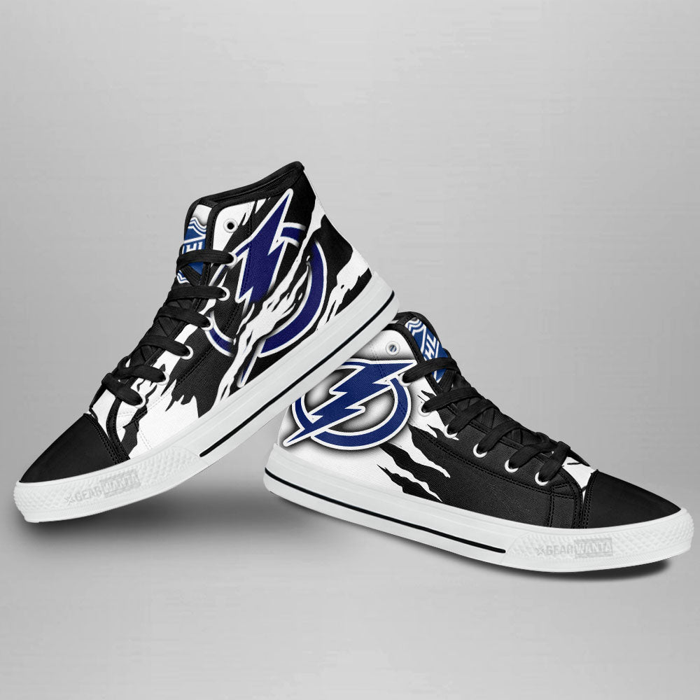 Tampa Bay Lightning High Top Shoes Custom For Fans-Gear Wanta