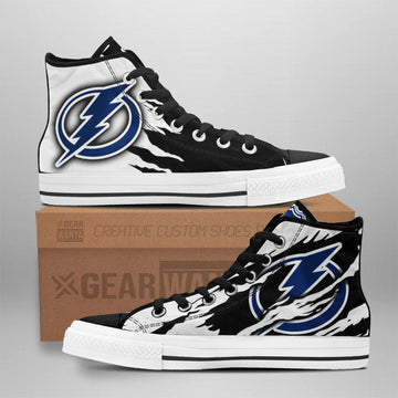 Tampa Bay Lightning High Top Shoes Custom For Fans-Gear Wanta