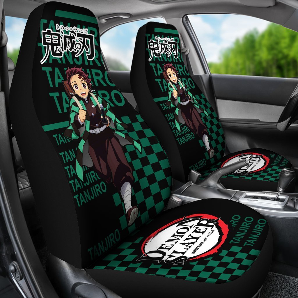 Tanjiro Demon Slayer Car Seat Covers Custom Anime Car Accessories-Gear Wanta