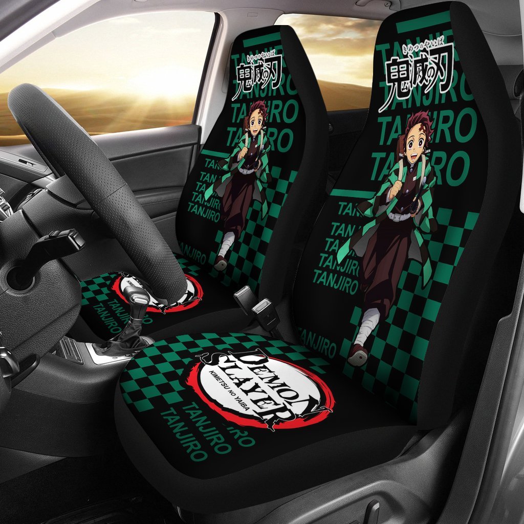 Tanjiro Demon Slayer Car Seat Covers Custom Anime Car Accessories-Gear Wanta