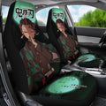 Tanjiro Demon Slayer Under The Moon Car Seat Covers Custom Anime Car Accessories-Gear Wanta