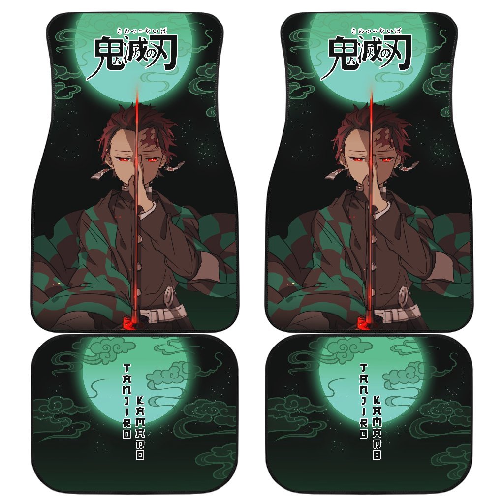 Tanjirokamado Demon Slayer Under The Moon Car Floor Mats Anime-Gear Wanta