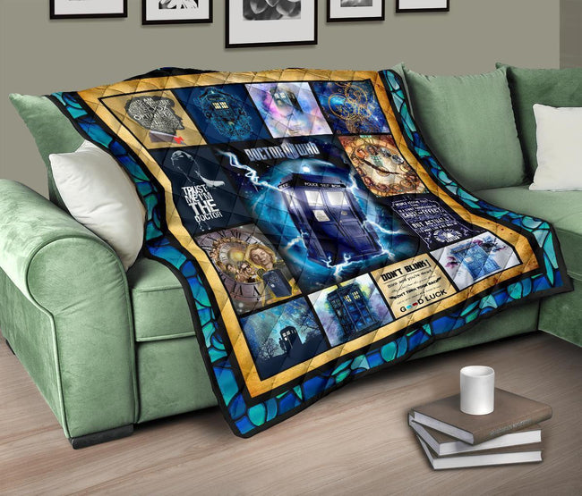 Tardis Doctor Who Quilt Blanket Funny Gift Idea-Gear Wanta