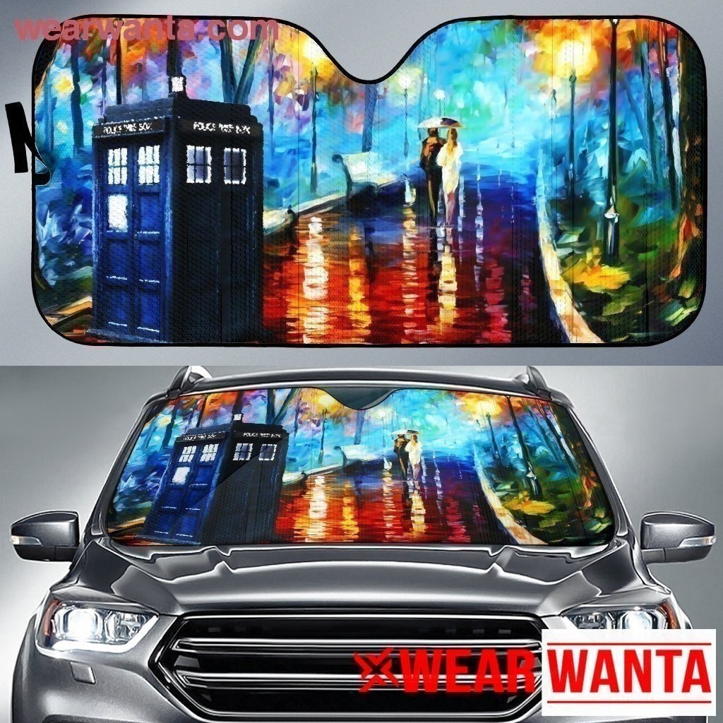 Tardis Telephone Doctor Who Car Sun Shade-Gear Wanta